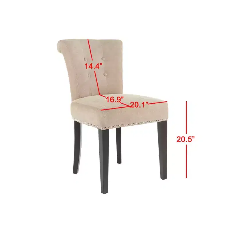 Sinclair 21 H Dining Chair With Nail Head Trim (Set of 2) - MCR4704 - Safavieh Couture