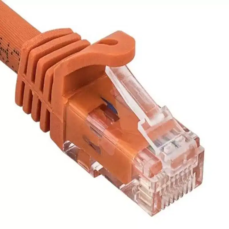 SANOXY Cables and Adapters; 100ft Cat6a 600 MHz UTP Snagless Ethernet Network Patch Cable, Orange