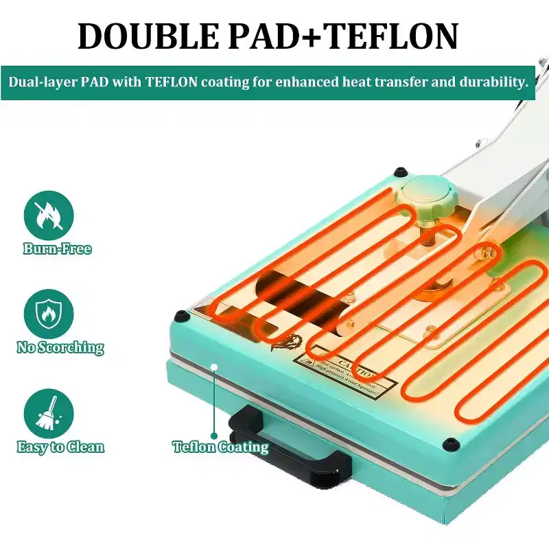15 x 15 in Heat Press Machine, Large Operating Panel T-Shirts Heat Press, Fast Heating, Digital Sublimation Printer High Pressure Heat Press Machine