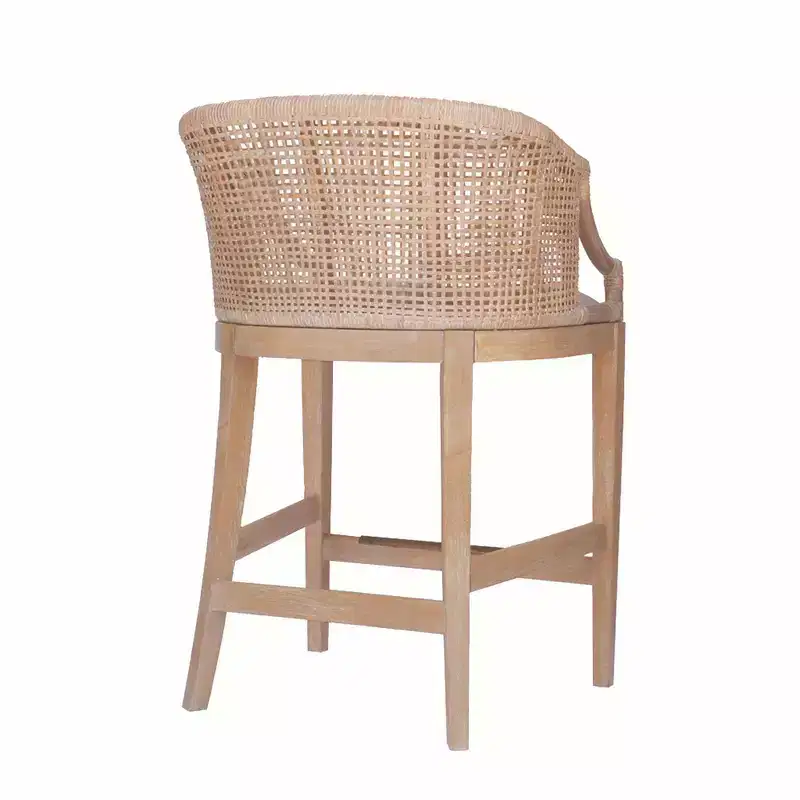 Martha Stewart 25 Playa Handcrafted Rattan Counter Height Barstool