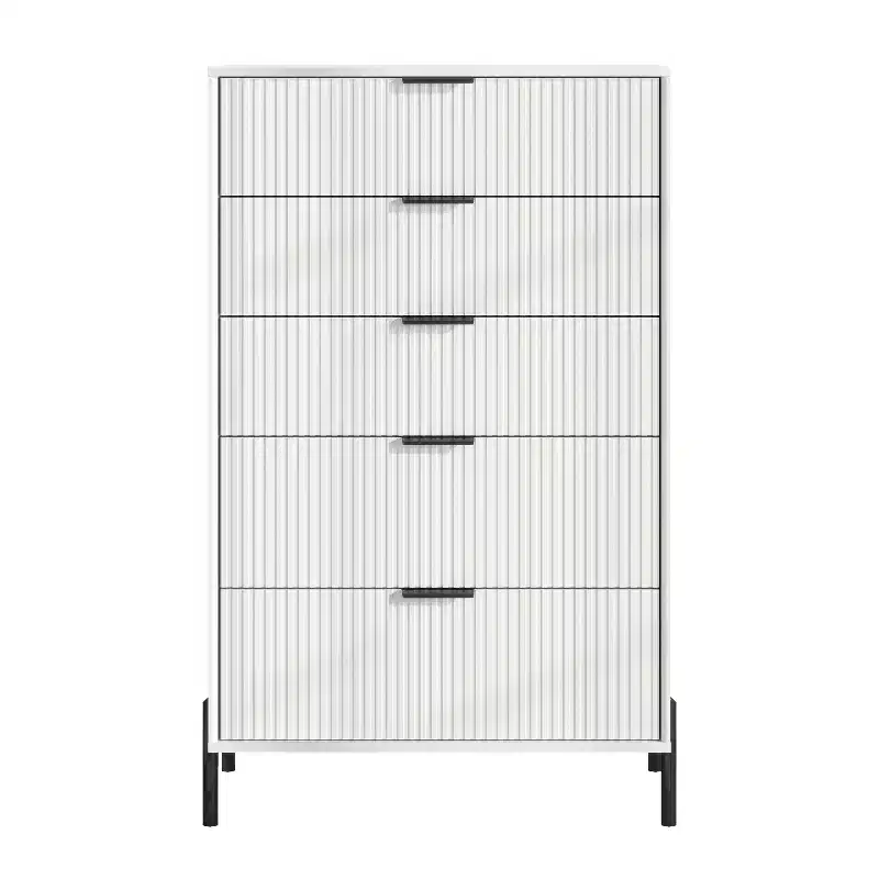 Festivo 4pc Modern Elegance Bedremm Chest and 6 Drawer Dresser and 2 Drawer Nightstands Set