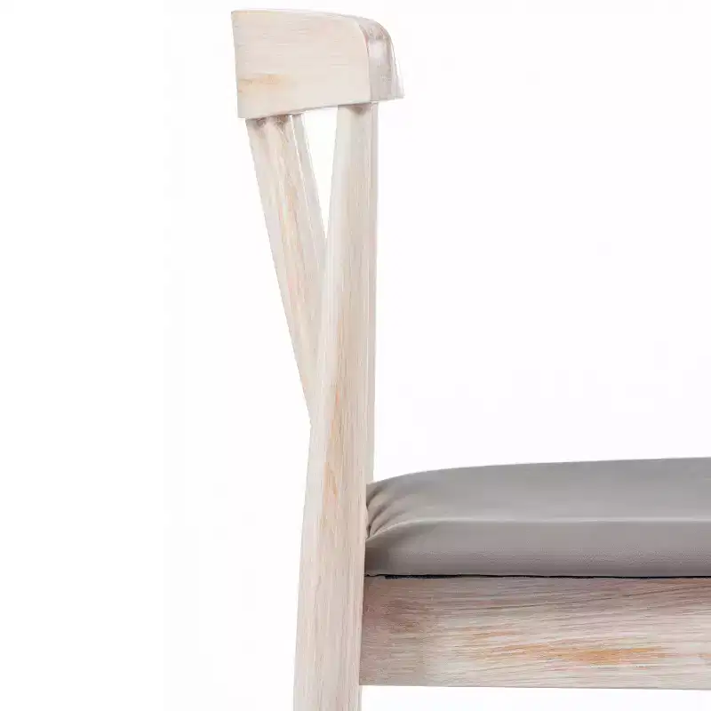 Flash Furniture Chester Commercial Grade Solid Wood Dining Chair with Slatted Backrest and Vinyl Seat