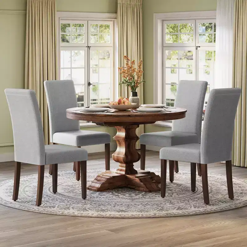 VASAGLE Dining Chairs, Set of 2 Chairs, Parsons Chairs, Thick Seat, Removable Fabric Cover, High Back, 22.8 x 18.9 x 39.4 Inches