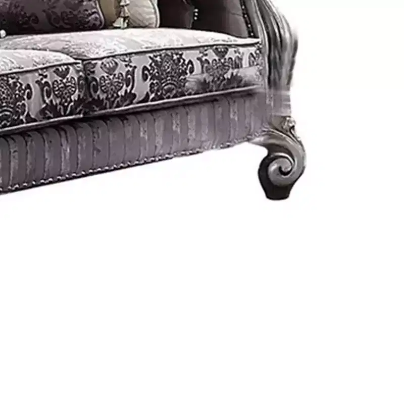 76" Versailles Sofa Velvet and Antique Platinum - Acme Furniture