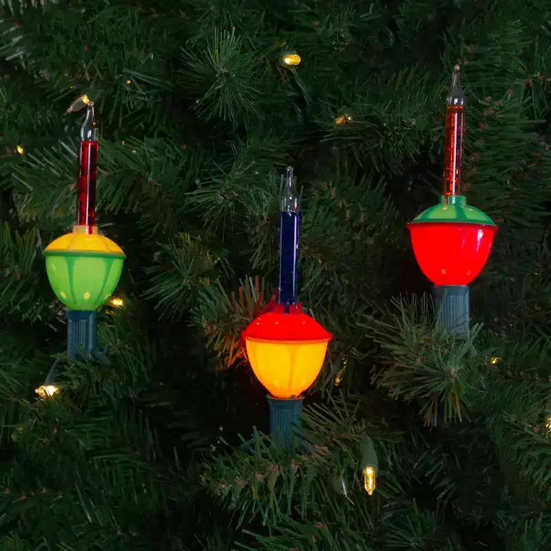 Northlight Pack of 3 Multi-Color C7 Retro Bubble Light Replacement Christmas Bulbs