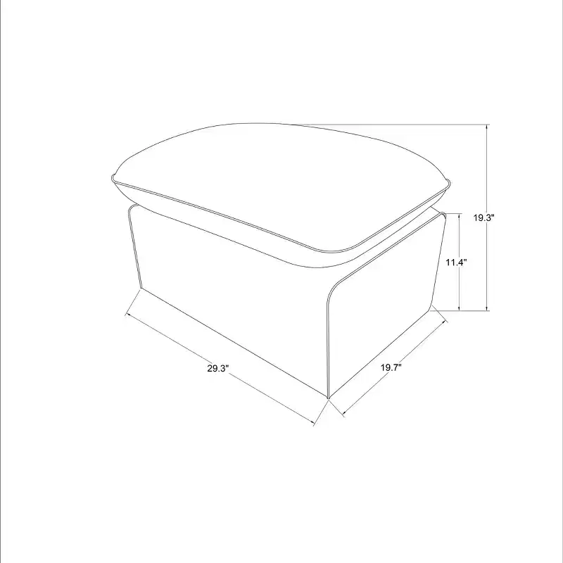 Padded Slipcover Ottoman Blue - Threshold™ designed with Studio McGee