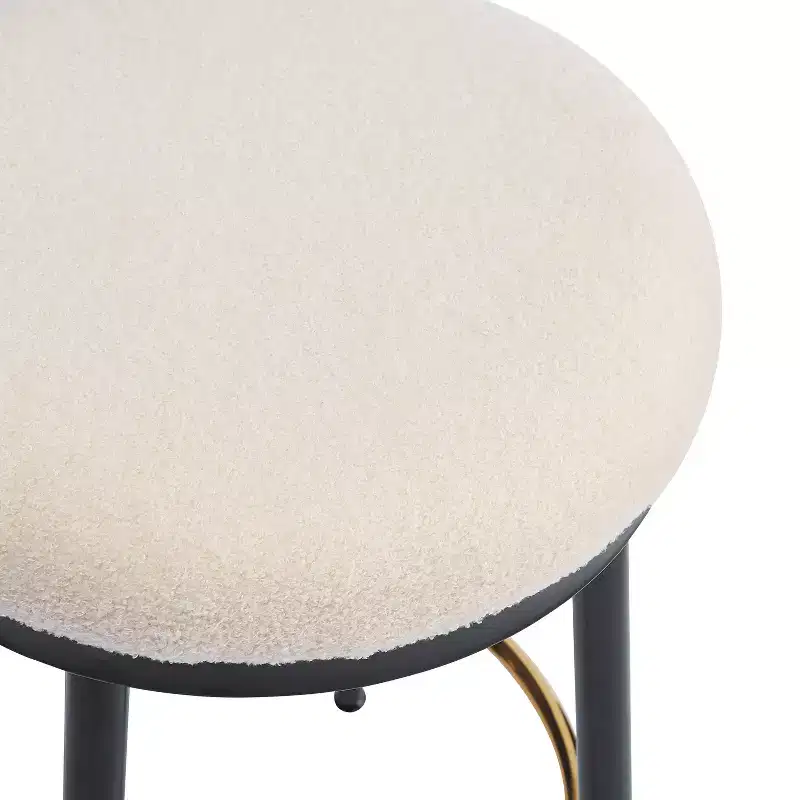 Christopher Knight Home Altrium 24.75 Modern Upholstered Iron Frame Counter Stools with Footrest