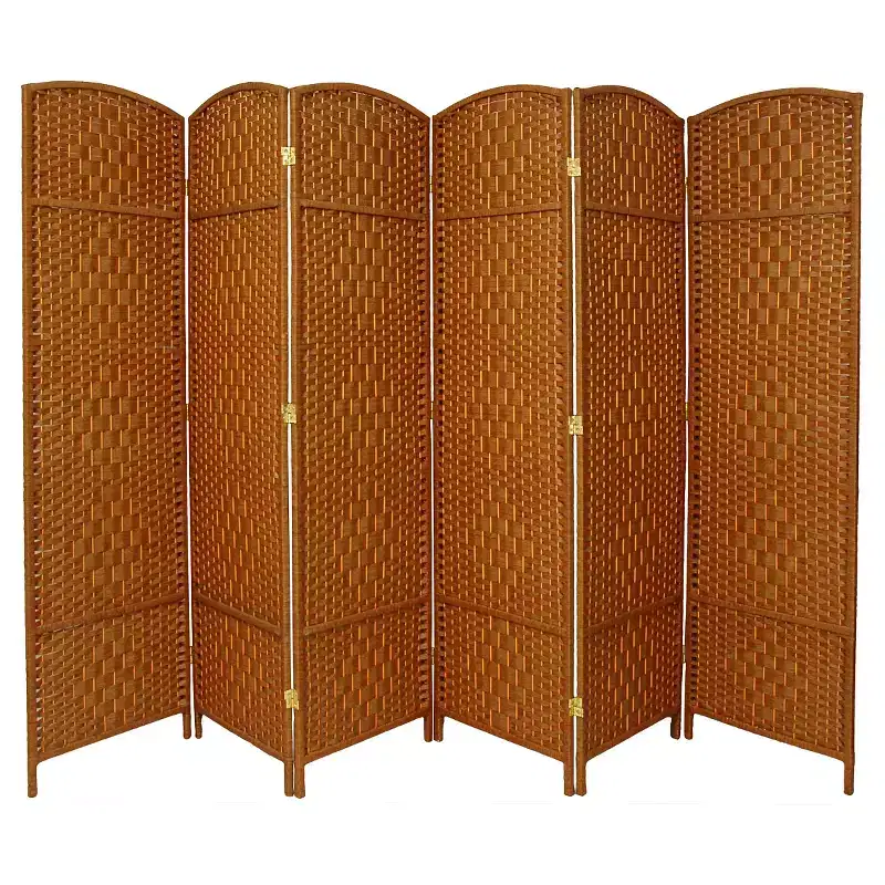 7 ft. Tall Diamond Weave Room Divider (6 Panels)
