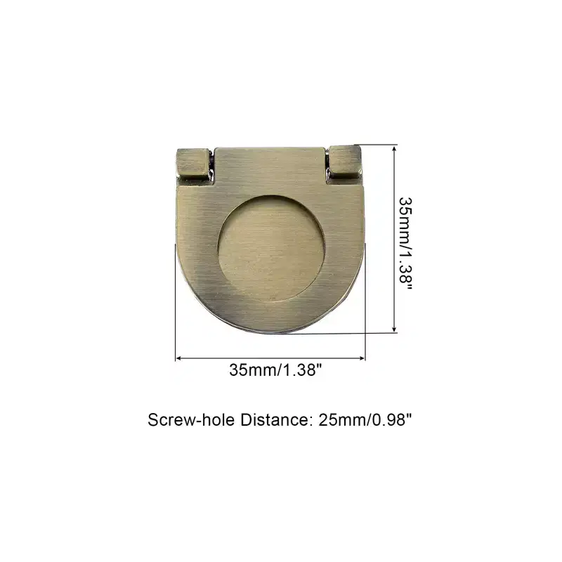 Unique Bargains Zinc Alloy Modern Hidden Recessed Furniture Grip Flush Cabinet Pulls Handle
