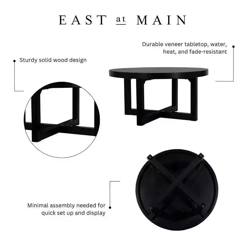 East at Main 38 Round Crisscross Base Coffee Table