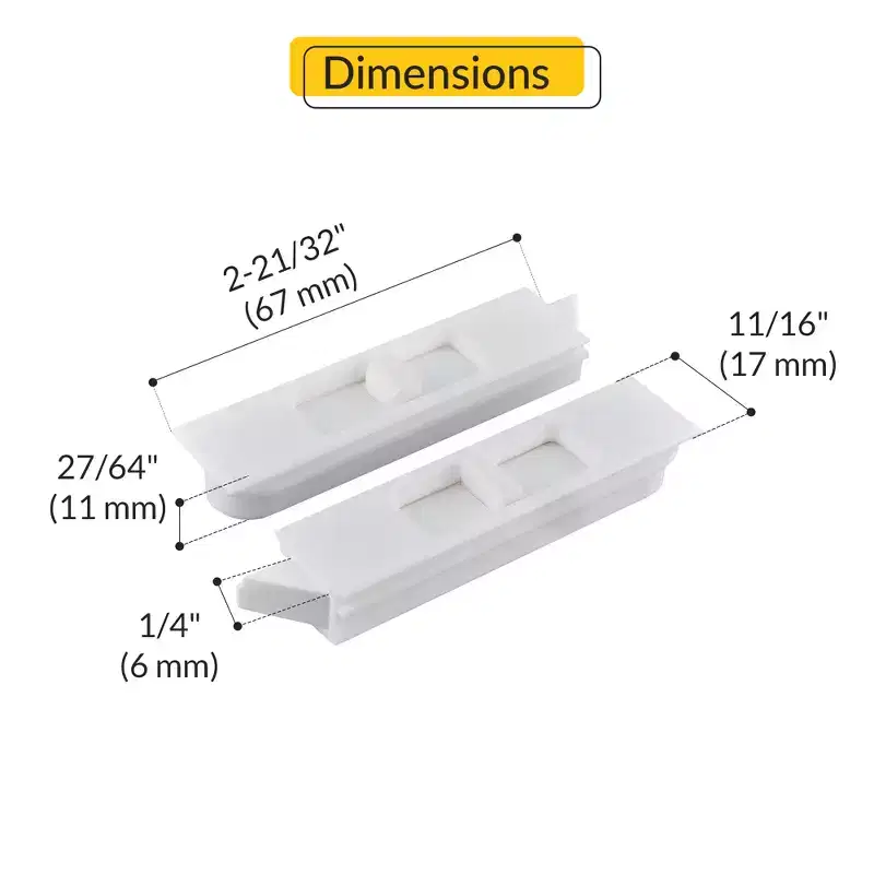 Brixwell 85-910wa Snap In Tilt Latch Nose Left And Right Hand 5/64 Stile Snap Size 1/4 Nose Size White Finish Pair