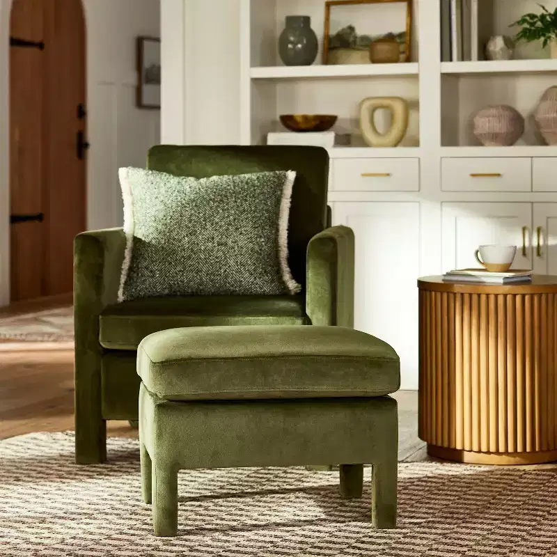 Fully Upholstered Ottoman designed with