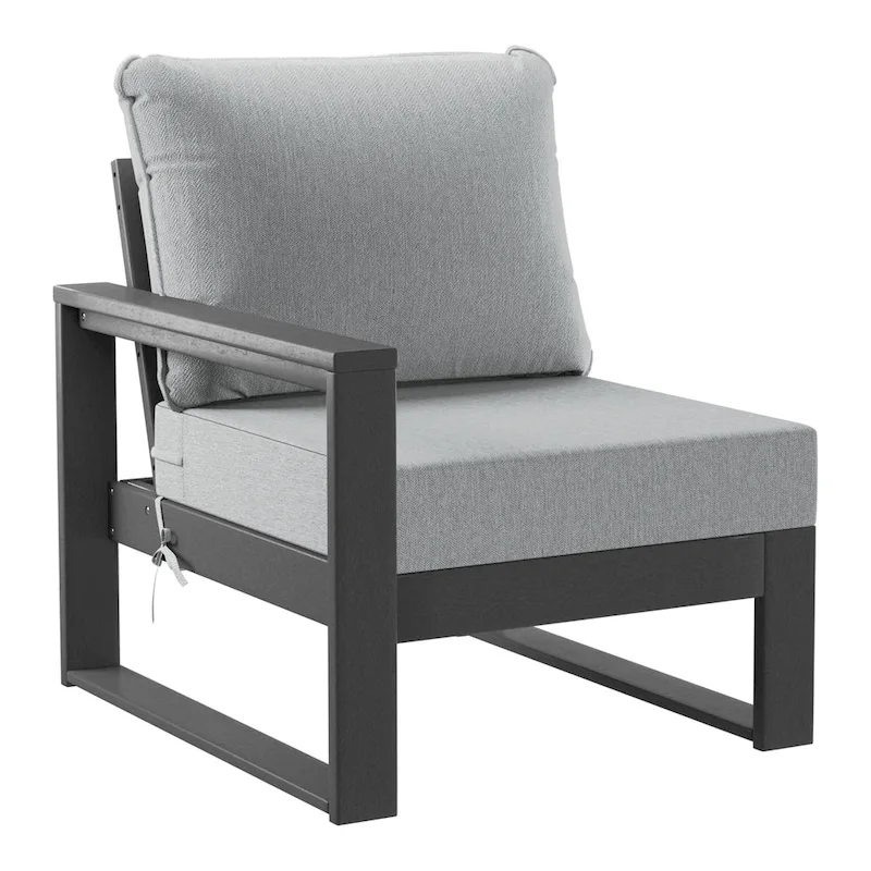 Polytrends Endless Patio 4-Piece Deep Seating Set with Gray Frame