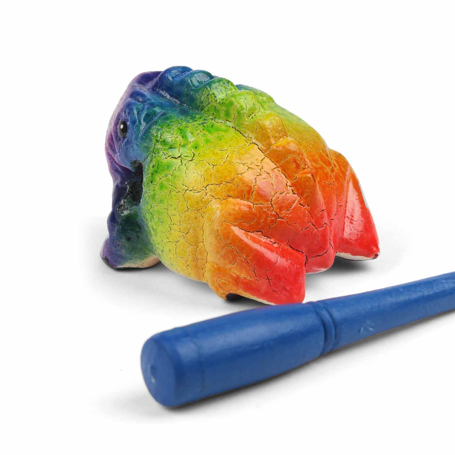 Mini Rainbow Frog Guiro