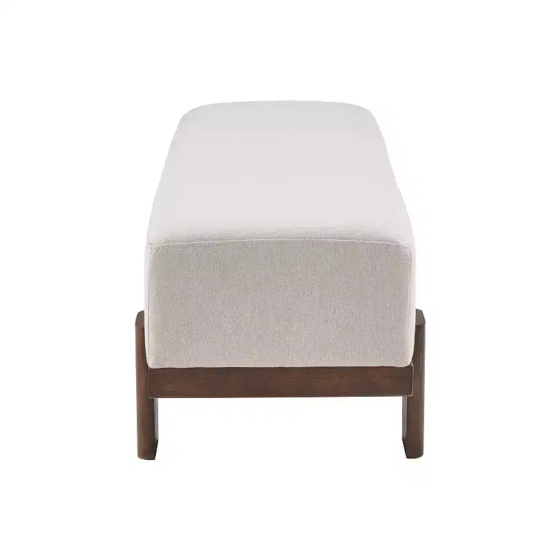 Christopher Knight Home Blinny 54.75W Upholstered Bench with Rubber Wood Legs