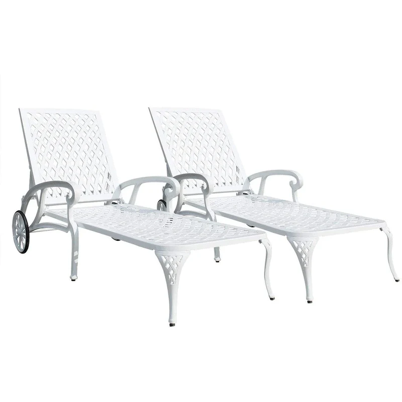 Aluminum Waterproof Chaise Lounge Reclining Chair (Set Of 2)