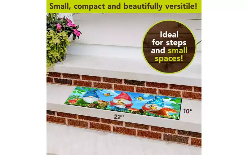 Briarwood Lane Gnome Sweet Gnome Mini Mat 22x10 Indoor Outdoor Doormat