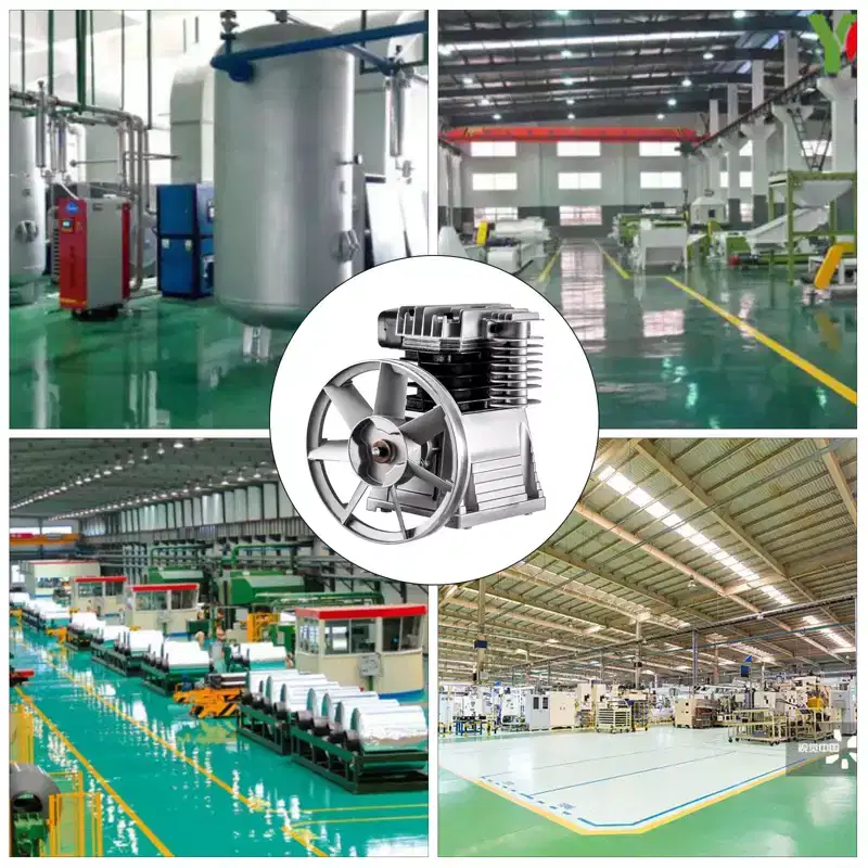 VEVOR Air Compressor Pump, 3HP 11.8CFM, Industrial Compressor Head Pump Motor, 1300RPM High-Spped Single Stage Twin Cylinder Aluminum,Silver