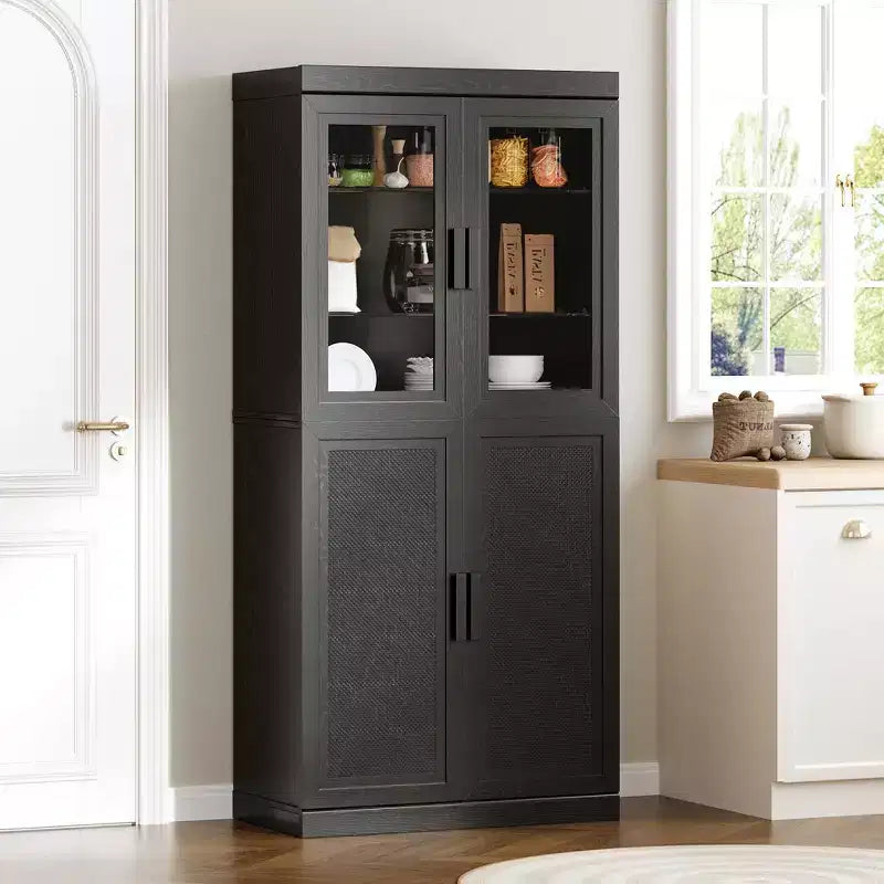 PexFix Wood Kitchen Storage Pantry Cabinet with Adjustable Shelves
