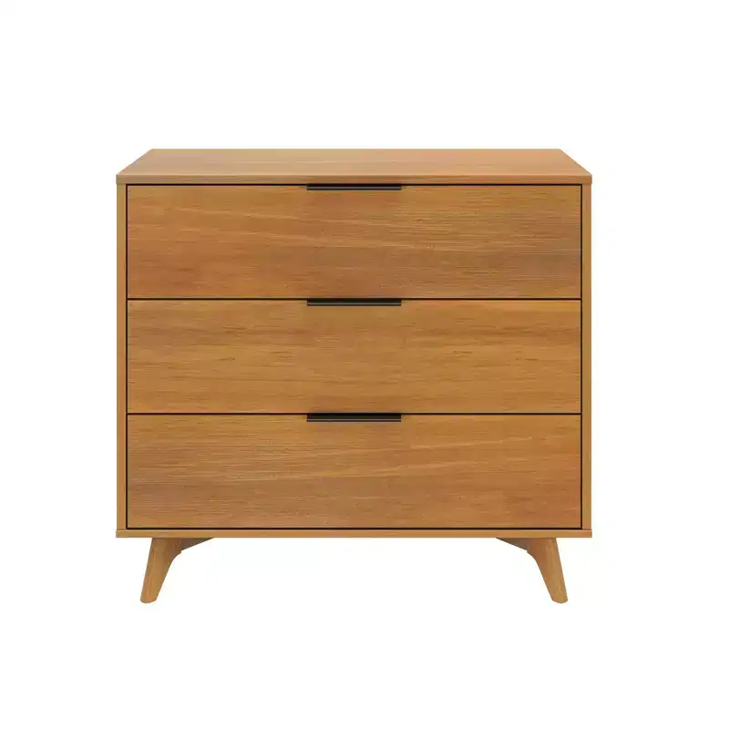 Plank+Beam 3 Drawer Dresser with Brass Handle