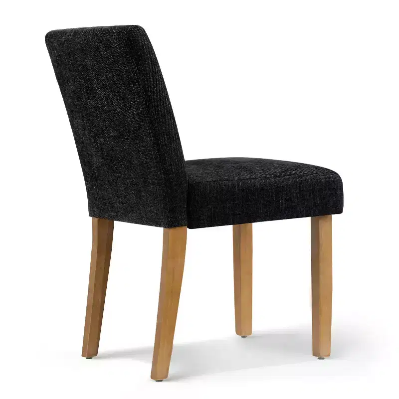 Modern Farmhouse Dining Chairs Set of 4, Upholstered Textured Woven Fabric Parsons Side Chairs with Solid Wood Legs - Panipeachy