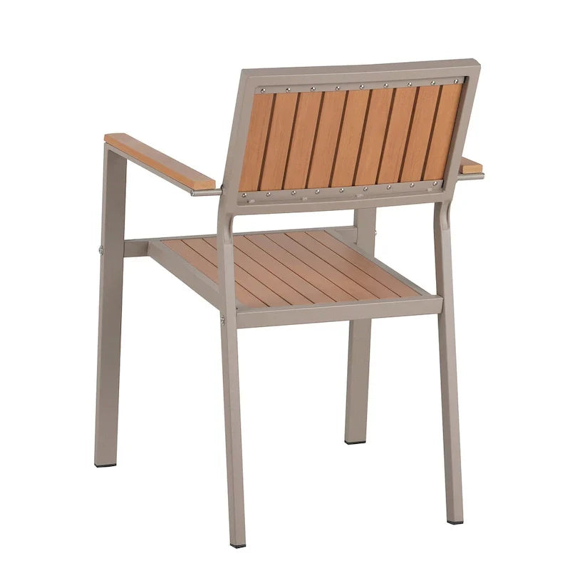 7-Piece Outdoor Extendable Dining Set with Extendable Table and 6 Armrest Chair