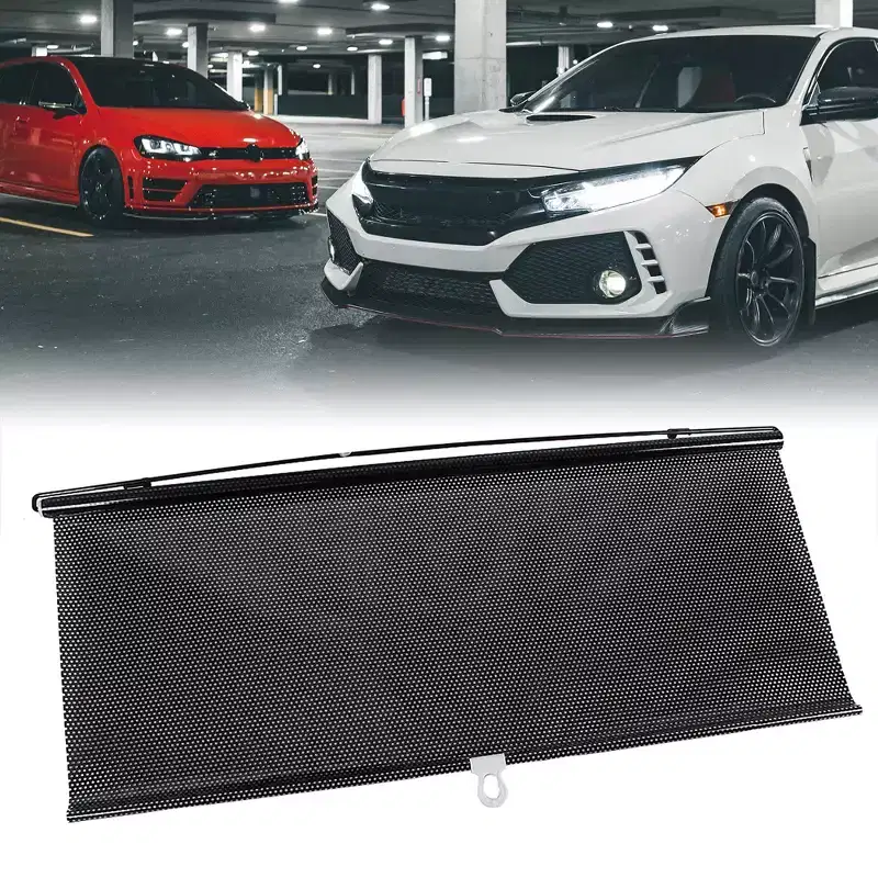 Unique Bargains Retractable Car Window Sun Shade Visor Windshield Roller Blind 49.2 x 22.05 Black 1 Pc