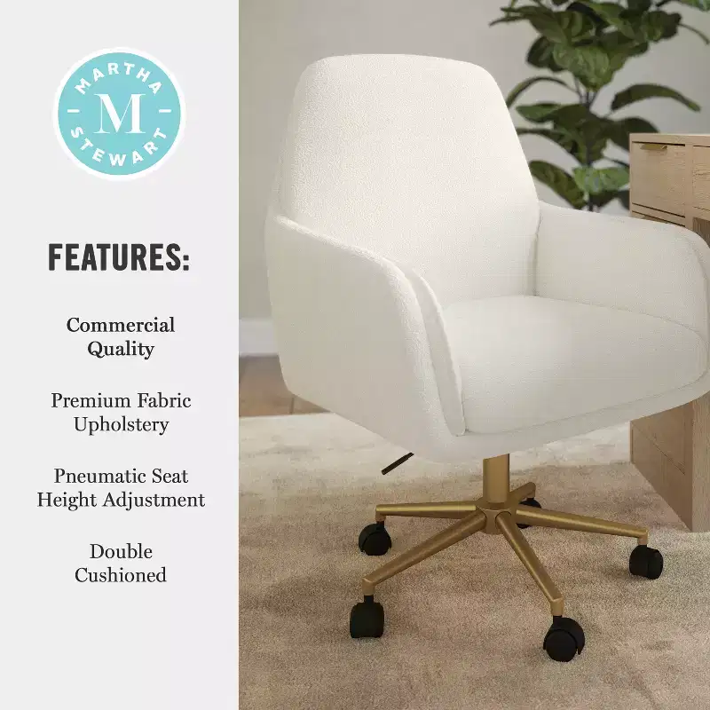 Martha Stewart Clara Upholstered Office Chair