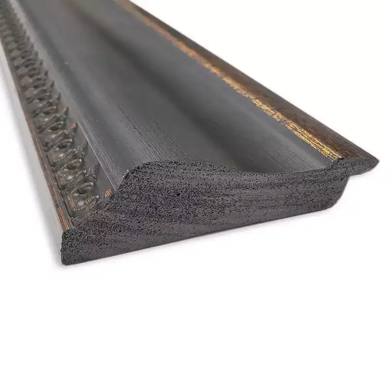 42 x 30 Non-Beveled Thomas Black Bronze Bathroom Wall Mirror - Amanti Art: Rectangle, Polystyrene Frame, Wall Mounted