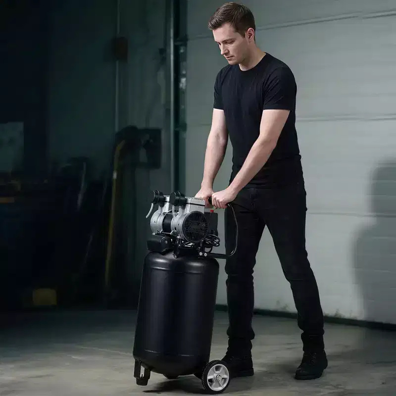 VEVOR 14-Gallon Air Compressor, 2HP 4.3 SCFM at 90PSI, Max 125PSI Pressure Oil-Free Air Compressor Tank, Portable on Wheels, 120V,Black