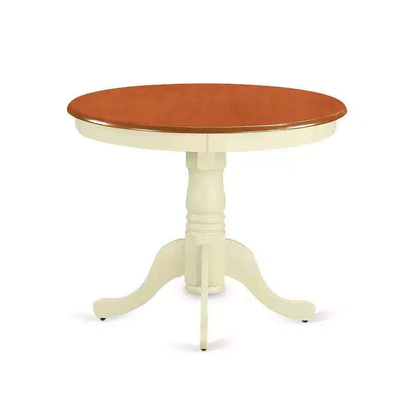 HomeStock Belmont 3PC Round 36 inch Table and 2 Double X back Chairs