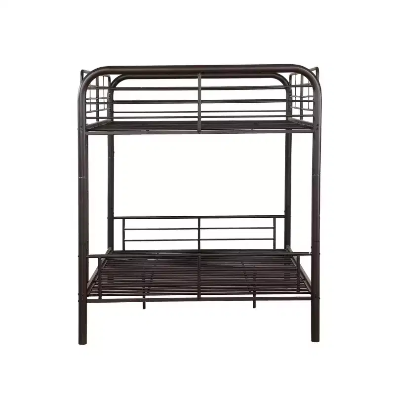 Acme Furniture 79" Full Bunk Bed Bristol Loft and Bunk Bed Dark Brown : Metal Frame, No Box Spring Needed