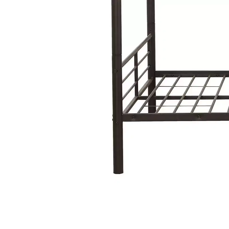 Acme Furniture 79" Full Bunk Bed Bristol Loft and Bunk Bed Dark Brown : Metal Frame, No Box Spring Needed