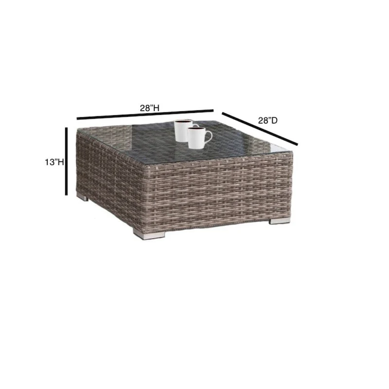 Wicker/Rattan 11 piece sectional Seating Group with Sunbrella Cushions