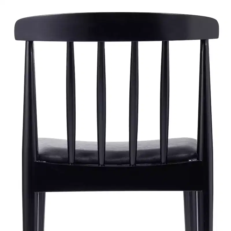 Flash Furniture Chester Commercial Grade Solid Wood Dining Chair with Slatted Backrest and Vinyl Seat