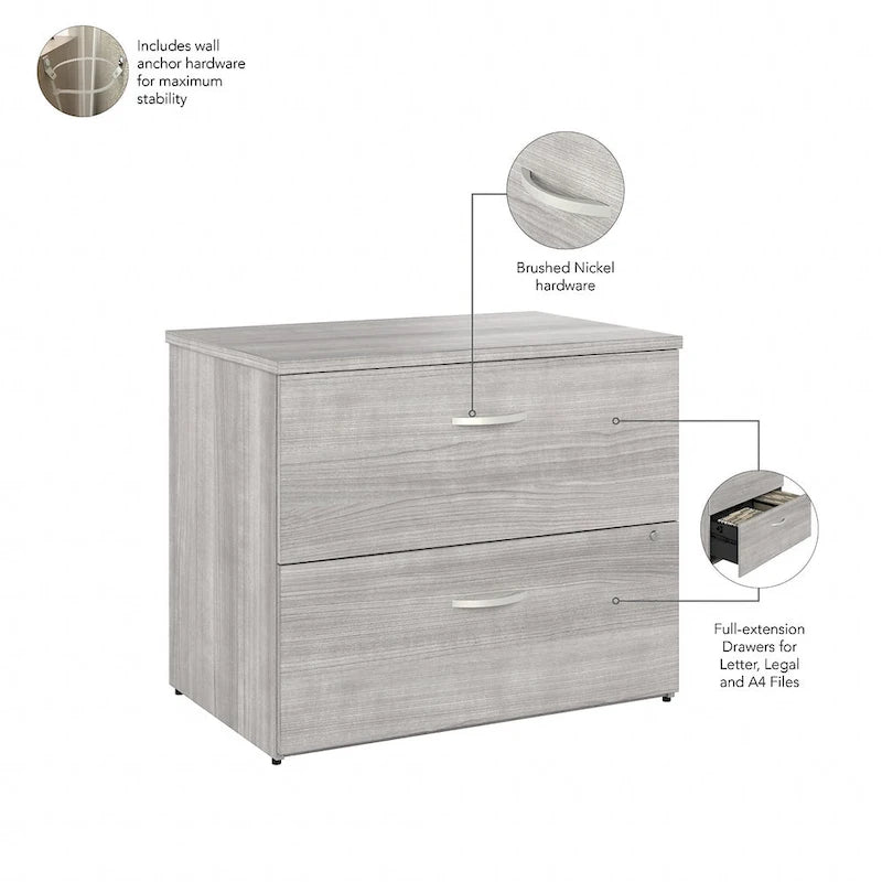 Hybrid 2 Drawer Lateral File Cabinet by