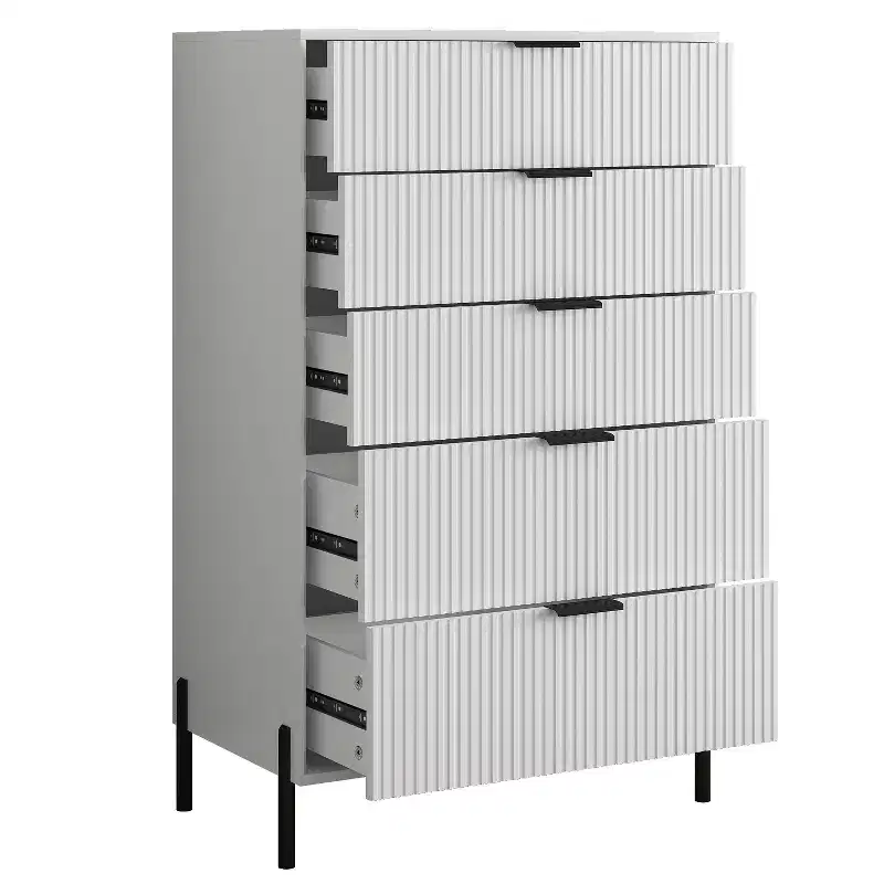 Festivo 4pc Modern Elegance Bedremm Chest and 6 Drawer Dresser and 2 Drawer Nightstands Set