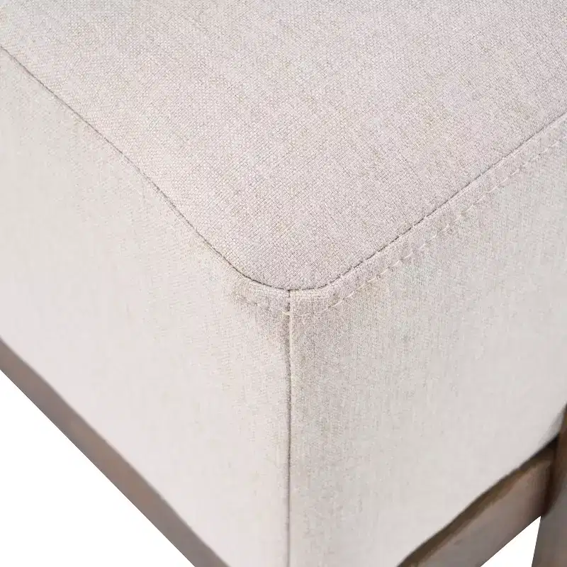 Christopher Knight Home Blinny 54.75W Upholstered Bench with Rubber Wood Legs