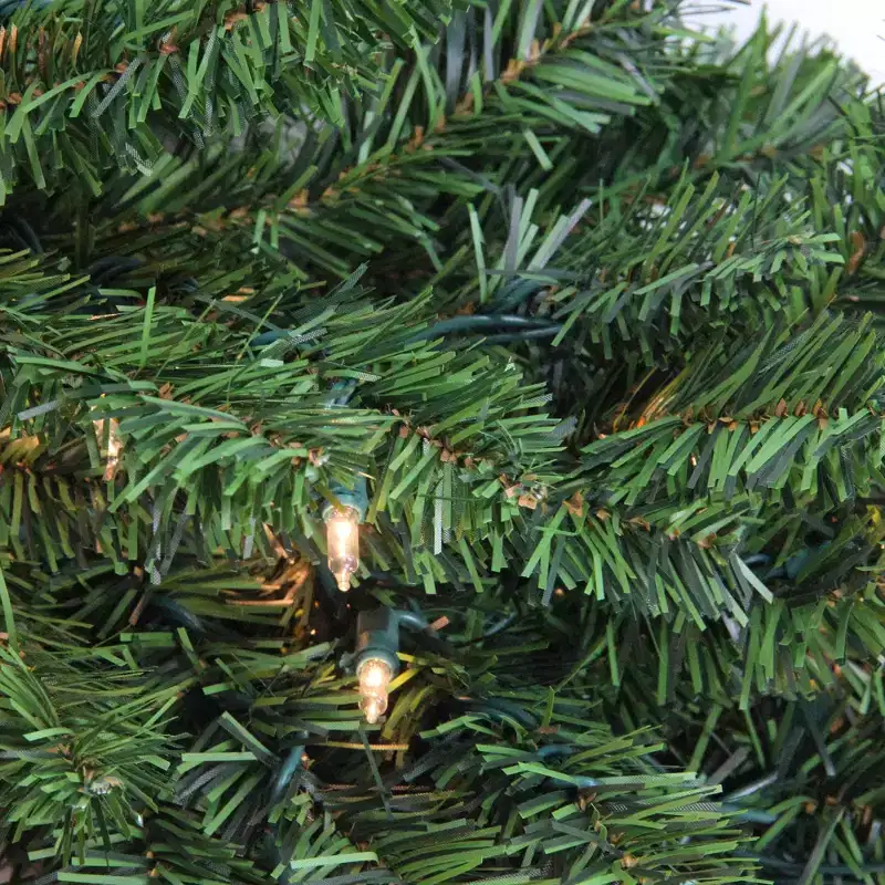 Northlight 42 Prelit Canadian Pine Artificial Christmas Teardrop Door Swag - Clear Lights