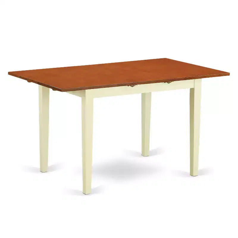 Buttermilk Cherry 5 Piece Rectangular Dining Set Mid-Century Style