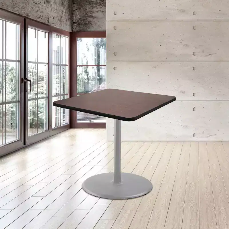 Hampden Furnishings 36" Bennet Collection Square Dining Table Gray/Mahogany