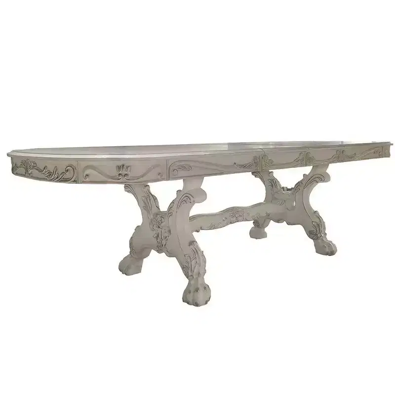 Dresden Dining Table Bone White Finish - Acme Furniture