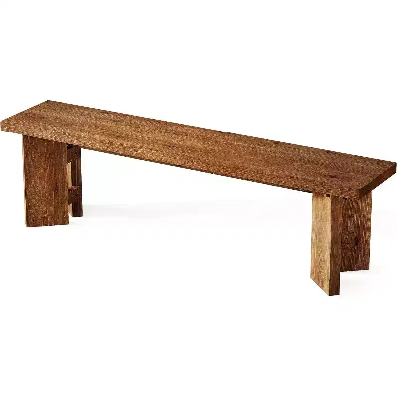 Solid Wood Hallway Bench, 62.99 End of Bed Bench, Farmhouse Seating Benches for Entrance, Dining Room, Living Room