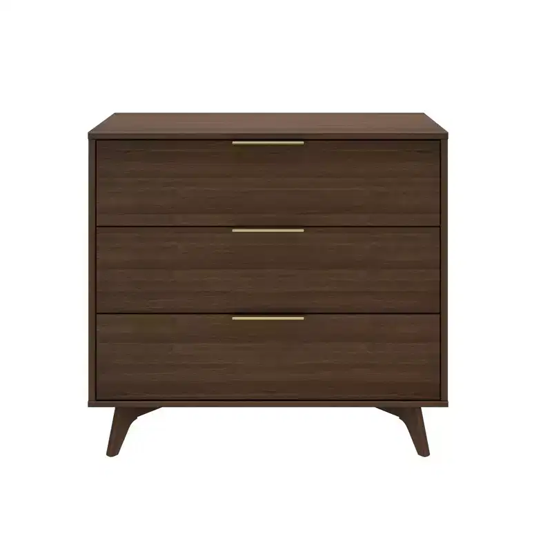 Plank+Beam 3 Drawer Dresser with Brass Handle