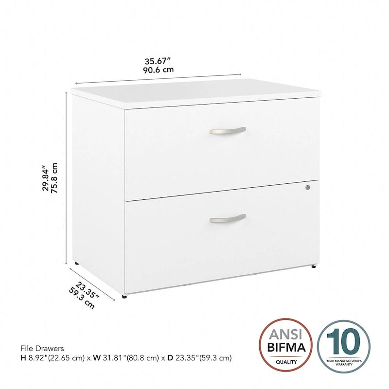 Hybrid 2 Drawer Lateral File Cabinet by