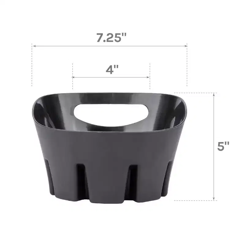 Antimicrobial Universal Drip Tray for Toilet Plunger (Black) by Utility Sink