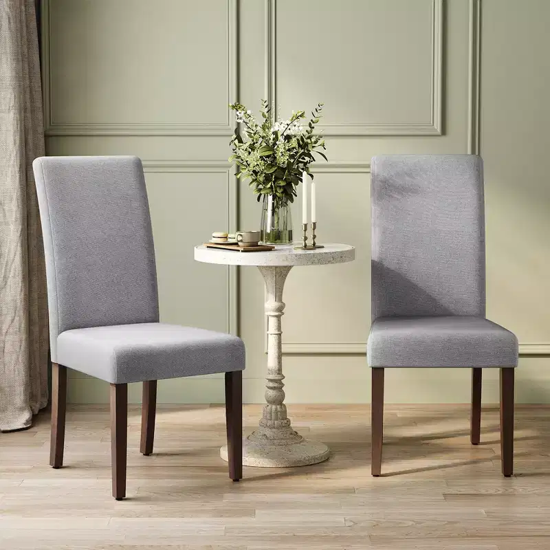 VASAGLE Dining Chairs, Set of 2 Chairs, Parsons Chairs, Thick Seat, Removable Fabric Cover, High Back, 22.8 x 18.9 x 39.4 Inches