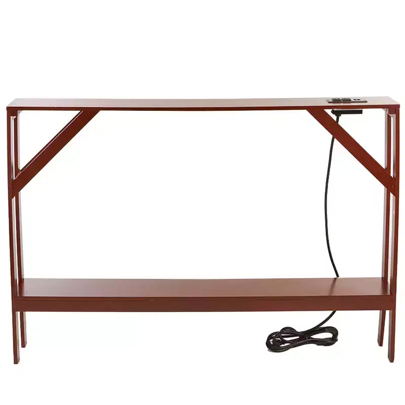 The Lakeside Collection Narrow Console Table with Built in Outlet 33H -