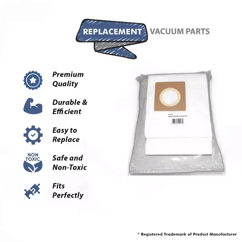 Topvacuumparts Replacement Part For Hoover Commercial Upright Vacuum Cleaner CU2 10PK Paper Bags # compare to part AH10143