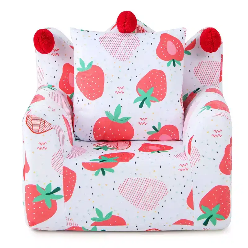 Costway Kids Sofa Chair Foam Filled Armchair Dinosaur Toddler Couch with Cover & Pillow
